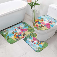 Have Yourself A Beachy Little Christmas Bathroom Set with Santa Chilling LT7 - Polynesian Pride