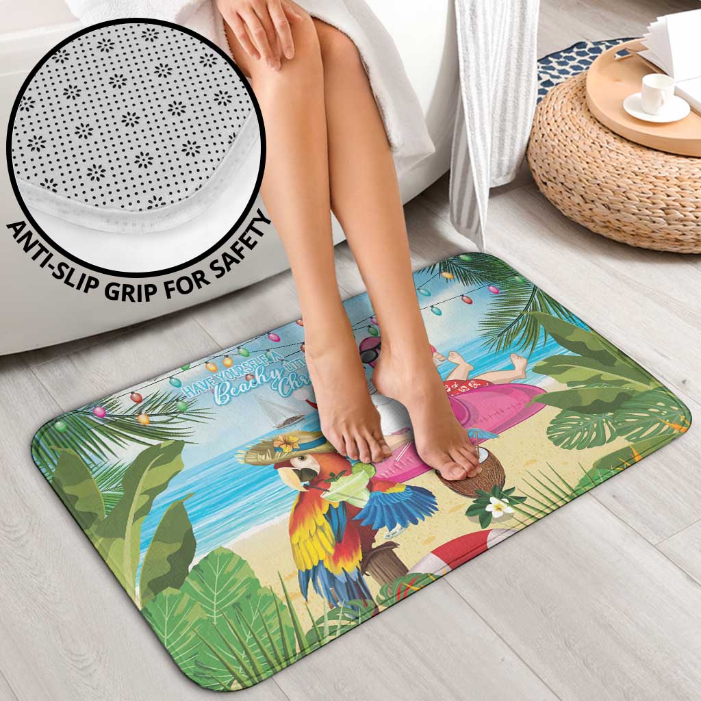 Have Yourself A Beachy Little Christmas Bathroom Set with Santa Chilling LT7 - Polynesian Pride