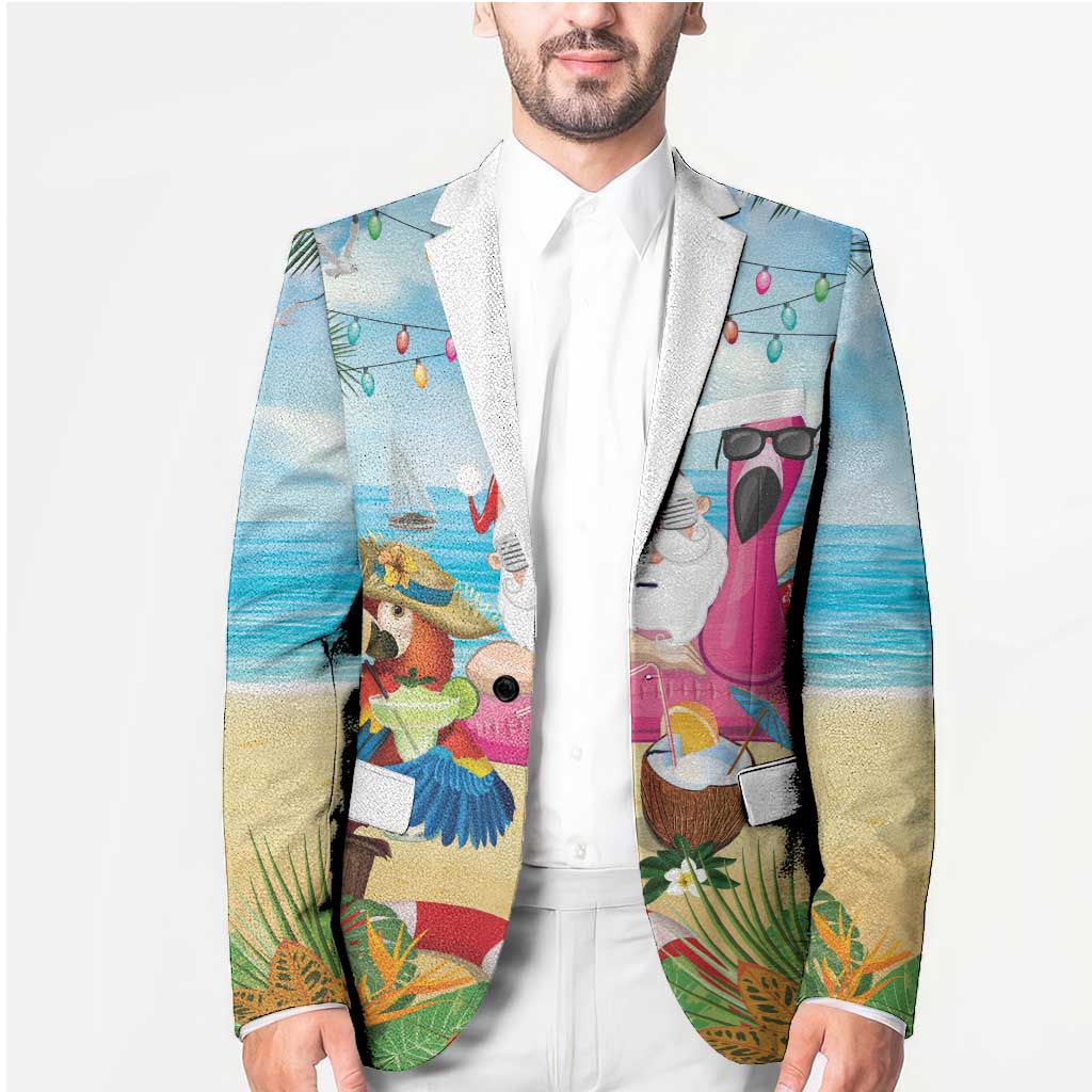 Have Yourself A Beachy Little Christmas Blazer with Santa Chilling LT7 - Polynesian Pride