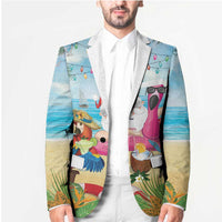 Have Yourself A Beachy Little Christmas Blazer with Santa Chilling LT7 - Polynesian Pride