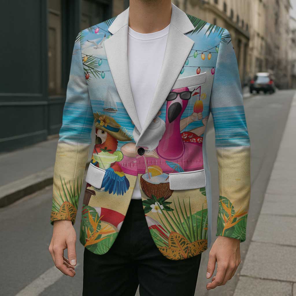 Have Yourself A Beachy Little Christmas Blazer with Santa Chilling LT7 - Polynesian Pride