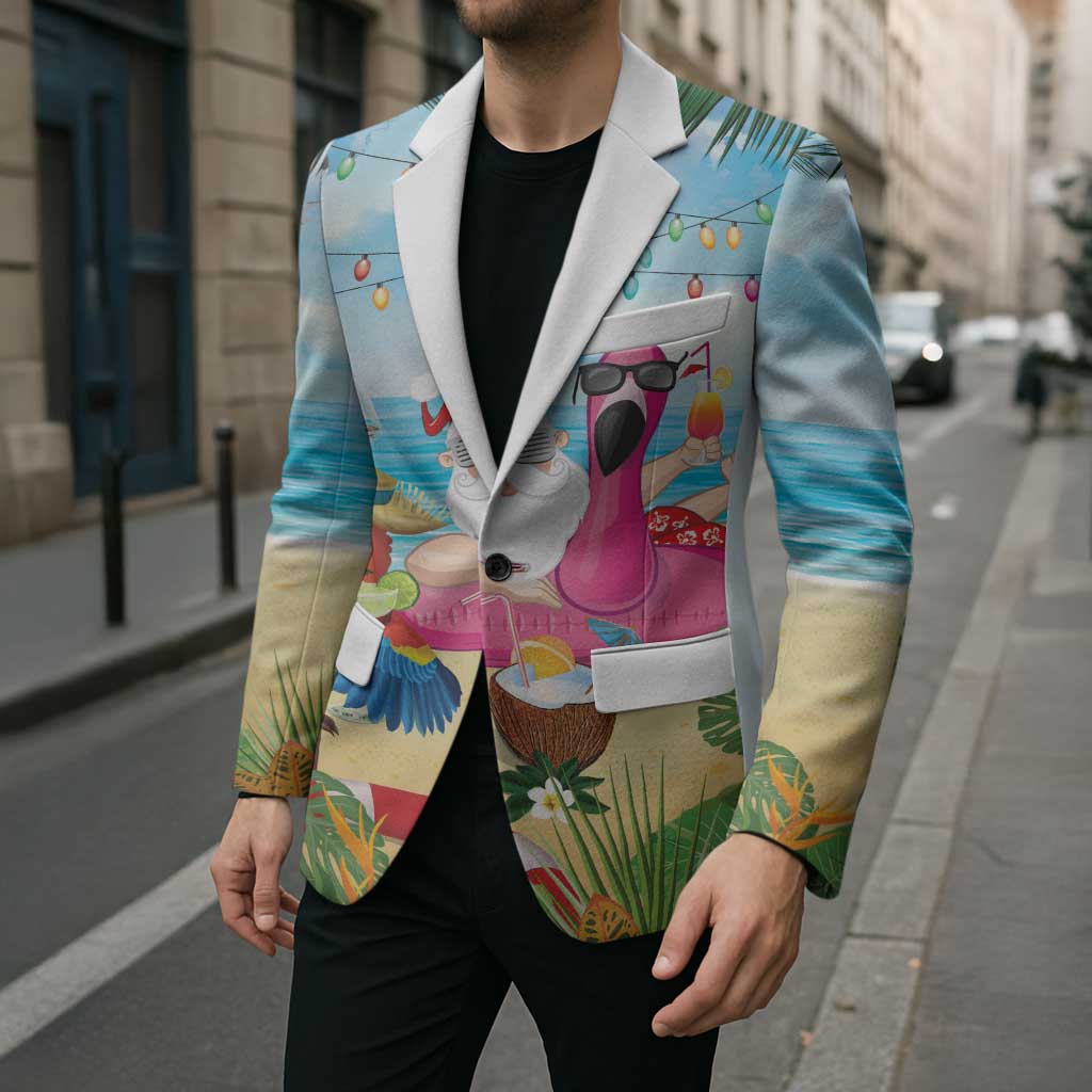 Have Yourself A Beachy Little Christmas Blazer with Santa Chilling LT7 - Polynesian Pride