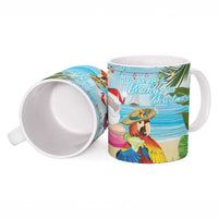 Have Yourself A Beachy Little Christmas Ceramic Mug with Santa Chilling LT7 - Polynesian Pride