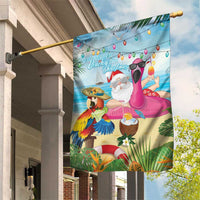 Have Yourself A Beachy Little Christmas Garden Flag with Santa Chilling LT7 House Flag Colorful - Polynesian Pride