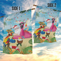Have Yourself A Beachy Little Christmas Garden Flag with Santa Chilling LT7 - Polynesian Pride