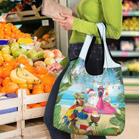 Have Yourself A Beachy Little Christmas Grocery Bag with Santa Chilling LT7 - Polynesian Pride