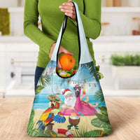 Have Yourself A Beachy Little Christmas Grocery Bag with Santa Chilling LT7 - Polynesian Pride