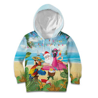 Have Yourself A Beachy Little Christmas Kid Hoodie with Santa Chilling LT7 Hoodie Colorful - Polynesian Pride
