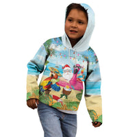 Have Yourself A Beachy Little Christmas Kid Hoodie with Santa Chilling LT7 - Polynesian Pride