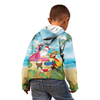 Have Yourself A Beachy Little Christmas Kid Hoodie with Santa Chilling LT7 - Polynesian Pride