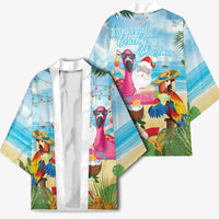 Have Yourself A Beachy Little Christmas Kimono with Santa Chilling LT7 - Polynesian Pride