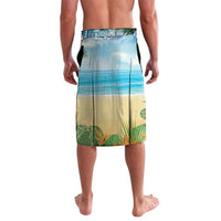 Have Yourself A Beachy Little Christmas Lavalava with Santa Chilling LT7 - Polynesian Pride
