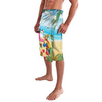 Have Yourself A Beachy Little Christmas Lavalava with Santa Chilling LT7 - Polynesian Pride