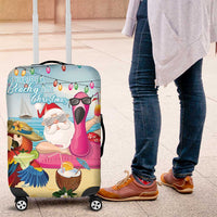 Have Yourself A Beachy Little Christmas Luggage Cover with Santa Chilling LT7 Colorful - Polynesian Pride