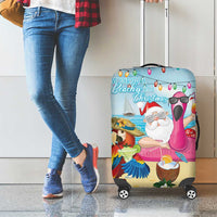 Have Yourself A Beachy Little Christmas Luggage Cover with Santa Chilling LT7 - Polynesian Pride