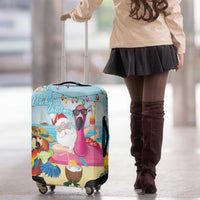 Have Yourself A Beachy Little Christmas Luggage Cover with Santa Chilling LT7 - Polynesian Pride