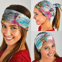 Have Yourself A Beachy Little Christmas Neck Gaiter with Santa Chilling LT7 - Polynesian Pride