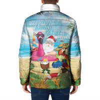Have Yourself A Beachy Little Christmas Padded Jacket with Santa Chilling LT7 - Polynesian Pride