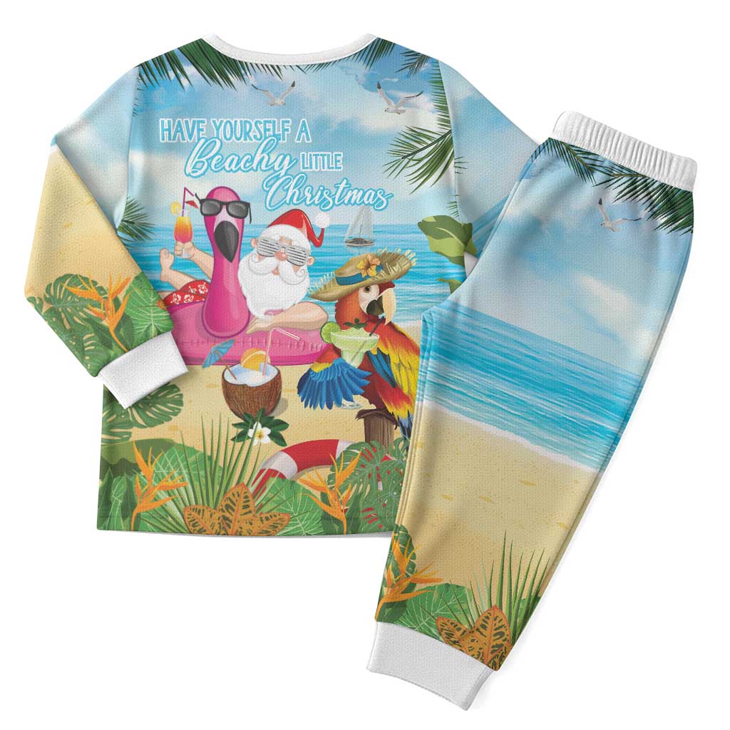 Have Yourself A Beachy Little Christmas Pajama Set with Santa Chilling LT7 - Polynesian Pride
