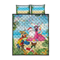Have Yourself A Beachy Little Christmas Quilt Bed Set with Santa Chilling LT7 - Polynesian Pride