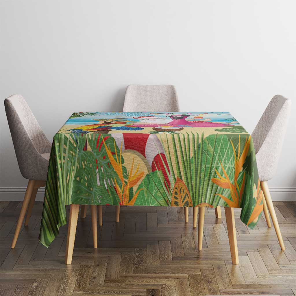 Have Yourself A Beachy Little Christmas Tablecloth with Santa Chilling LT7 - Polynesian Pride