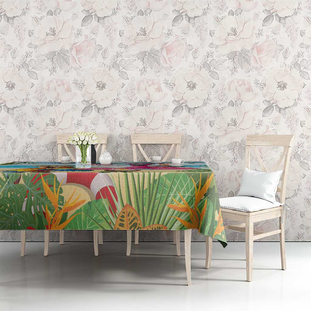 Have Yourself A Beachy Little Christmas Tablecloth with Santa Chilling LT7 - Polynesian Pride