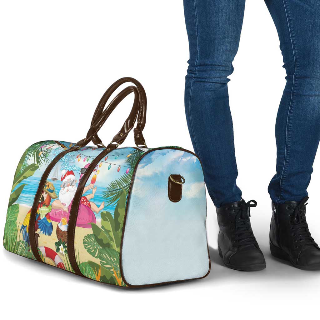 Have Yourself A Beachy Little Christmas Travel Bag with Santa Chilling LT7 - Polynesian Pride