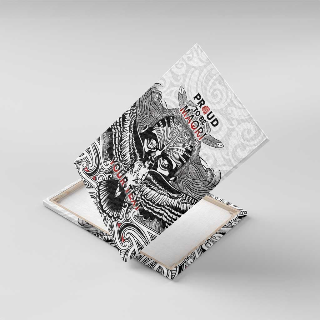 Aotearoa Personalized Canvas Wall Art Proud To Be Maori LT7 With Frame White - Polynesian Pride