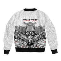 Aotearoa Personalized Sleeve Zip Bomber Jacket Proud To Be Maori LT7 - Polynesian Pride
