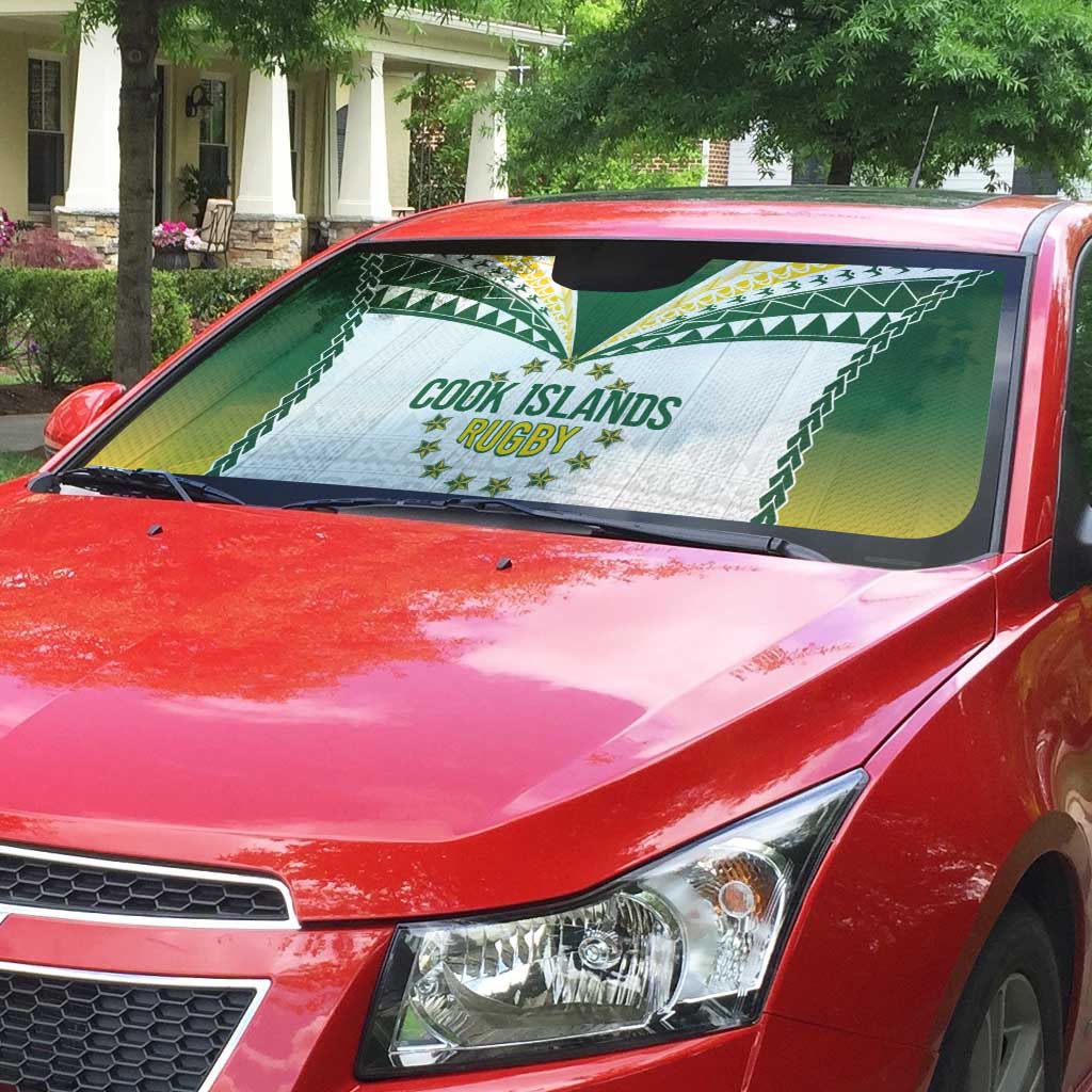 Cook Islands Rugby Auto Sun Shade Kuki's Aitu Champions LT7 - Polynesian Pride