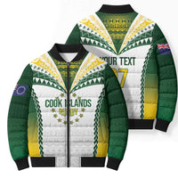 Cook Islands Rugby Custom Bomber Puffer Jacket Kuki's Aitu Champions LT7 - Polynesian Pride