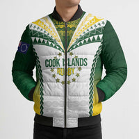 Cook Islands Rugby Custom Bomber Puffer Jacket Kuki's Aitu Champions LT7 - Polynesian Pride