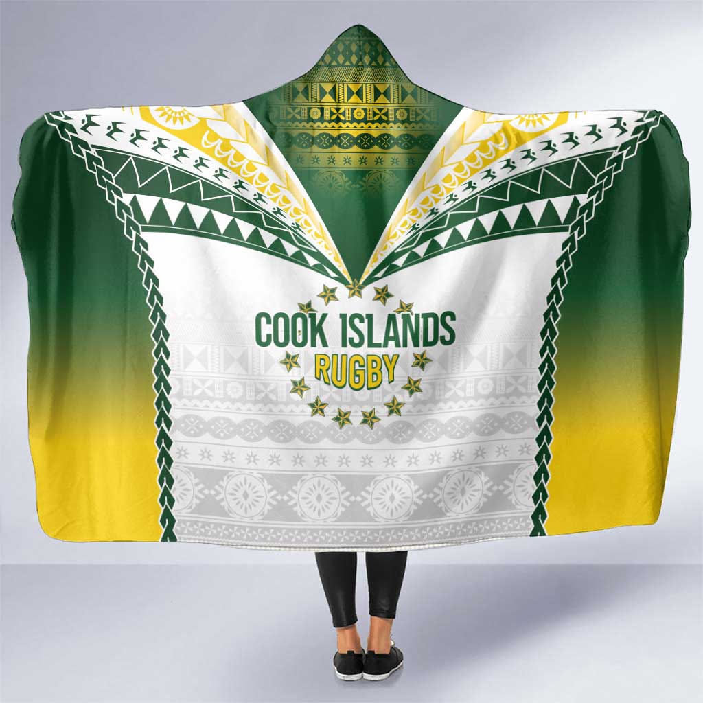 Cook Islands Rugby Hooded Blanket Kuki's Aitu Champions LT7 One Size Colorful - Polynesian Pride