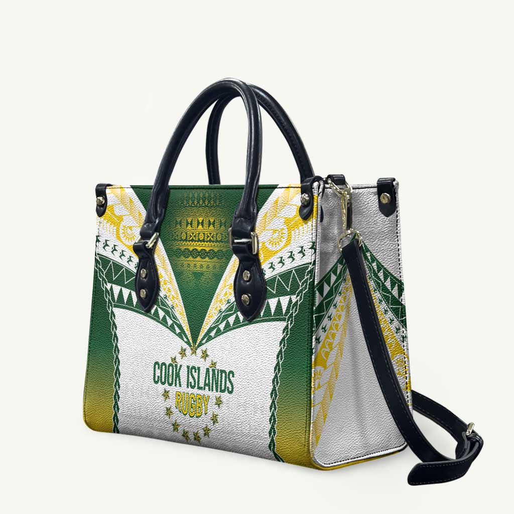 Cook Islands Rugby Leather Bag Kuki's Aitu Champions LT7 Colorful - Polynesian Pride
