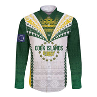 Cook Islands Rugby Custom Long Sleeve Button Shirt Kuki's Aitu Champions LT7 Unisex Colorful - Polynesian Pride