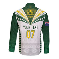 Cook Islands Rugby Custom Long Sleeve Button Shirt Kuki's Aitu Champions LT7 - Polynesian Pride