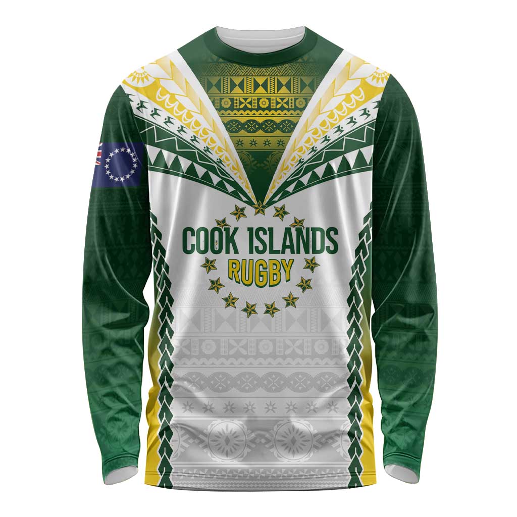 Cook Islands Rugby Custom Long Sleeve Shirt Kuki's Aitu Champions LT7 Unisex Colorful - Polynesian Pride