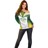 Cook Islands Rugby Custom Off Shoulder Sweater Kuki's Aitu Champions LT7 - Polynesian Pride