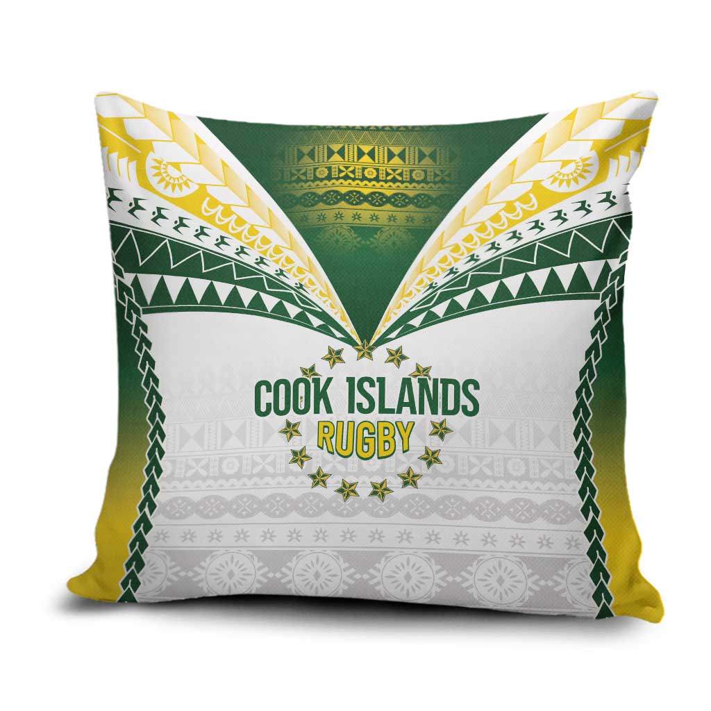 Cook Islands Rugby Pillow Cover Kuki's Aitu Champions LT7 Colorful - Polynesian Pride