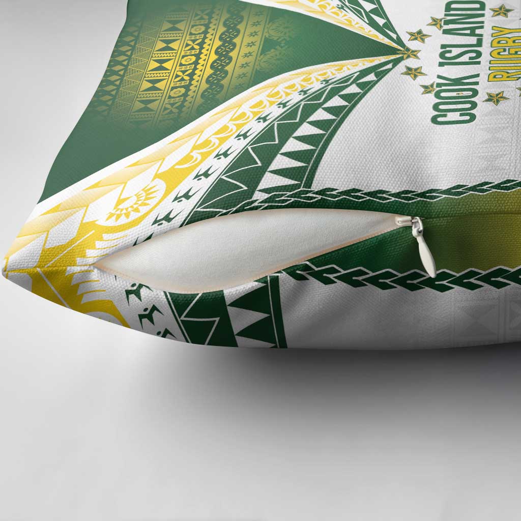 Cook Islands Rugby Pillow Cover Kuki's Aitu Champions LT7 - Polynesian Pride