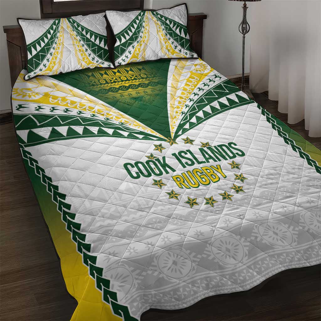 Cook Islands Rugby Quilt Bed Set Kuki's Aitu Champions LT7 Colorful - Polynesian Pride