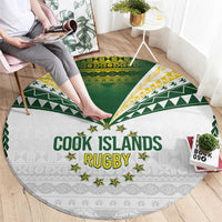 Cook Islands Rugby Round Carpet Kuki's Aitu Champions LT7 - Polynesian Pride