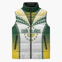 Cook Islands Rugby Custom Sleeveless Puffer Jacket Kuki's Aitu Champions LT7 Unisex Colorful - Polynesian Pride