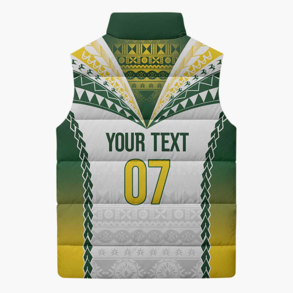 Cook Islands Rugby Custom Sleeveless Puffer Jacket Kuki's Aitu Champions LT7 - Polynesian Pride