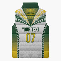 Cook Islands Rugby Custom Sleeveless Puffer Jacket Kuki's Aitu Champions LT7 - Polynesian Pride