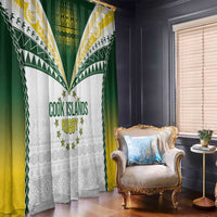 Cook Islands Rugby Window Curtain Kuki's Aitu Champions LT7 - Polynesian Pride
