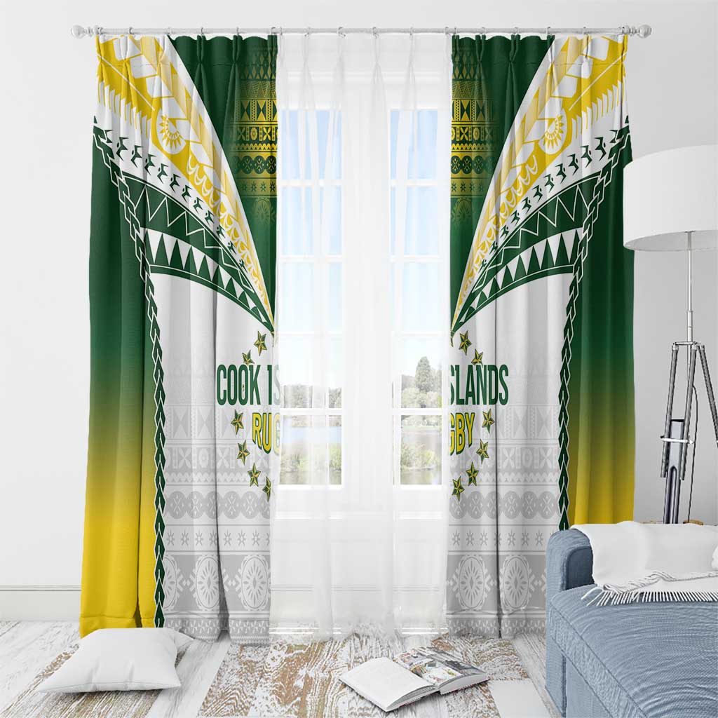 Cook Islands Rugby Window Curtain Kuki's Aitu Champions LT7 - Polynesian Pride