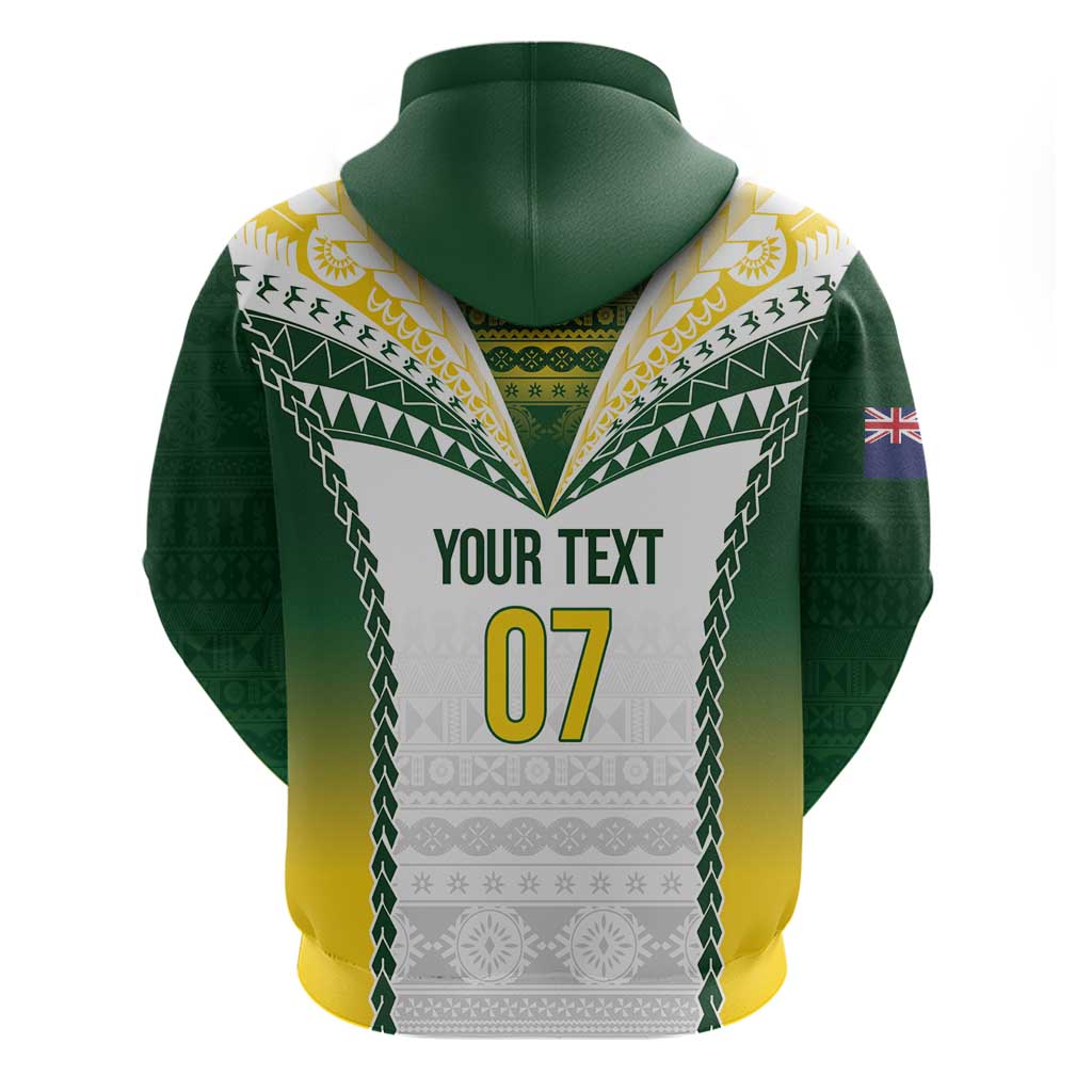 Cook Islands Rugby Custom Zip Hoodie Kuki's Aitu Champions LT7 - Polynesian Pride