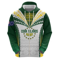 Cook Islands Rugby Custom Zip Hoodie Kuki's Aitu Champions LT7 - Polynesian Pride