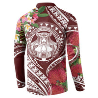 Aloha Hawaii Big Island Button Sweatshirt Ohia Lehua Wahine LT7 - Polynesian Pride